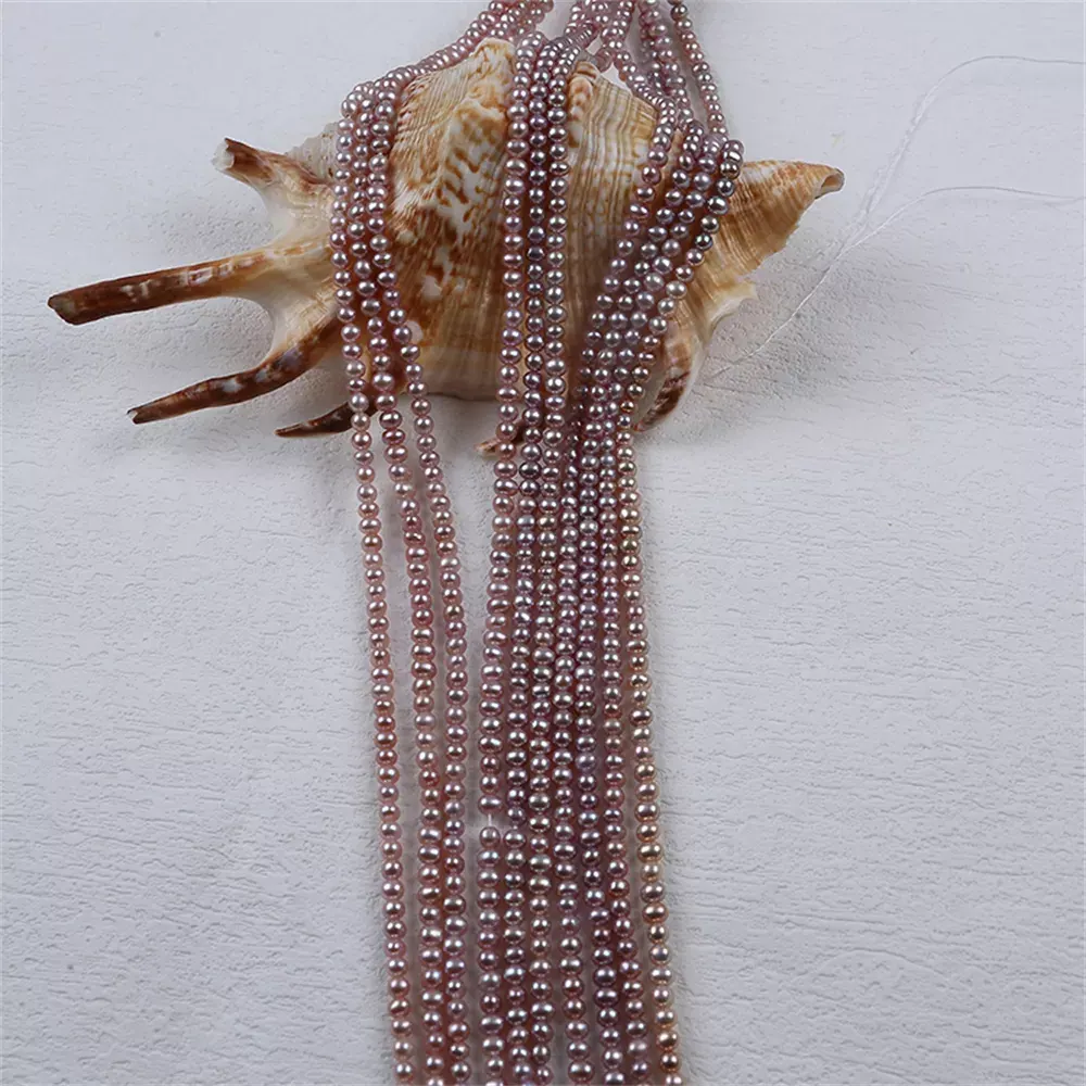 Wholesale High Quality AAA Grade 4-5mm Natural Purple Potato Pearl String For Necklace or Bracelet