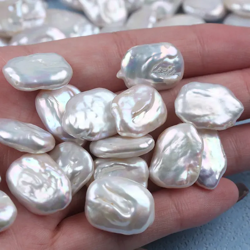 13-16mm White Rectangle Shape Natural Freshwater Pearl for Jewelry Making