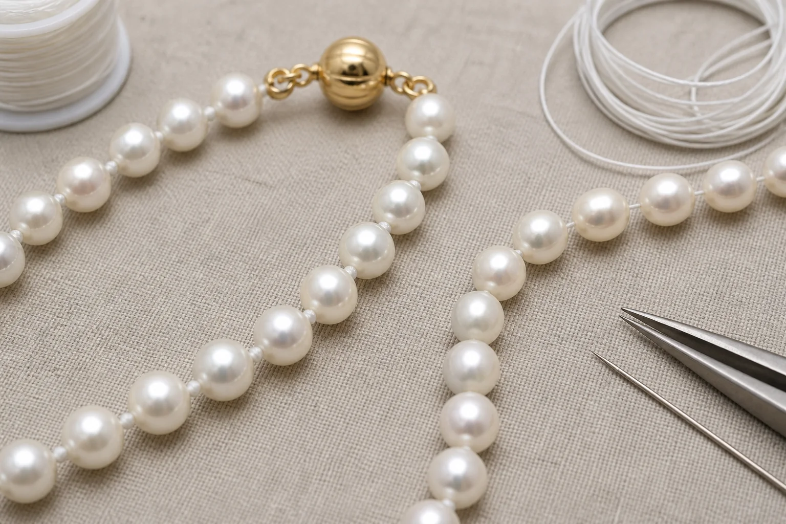 Knotted vs. Unknotted Freshwater Pearl Strands
